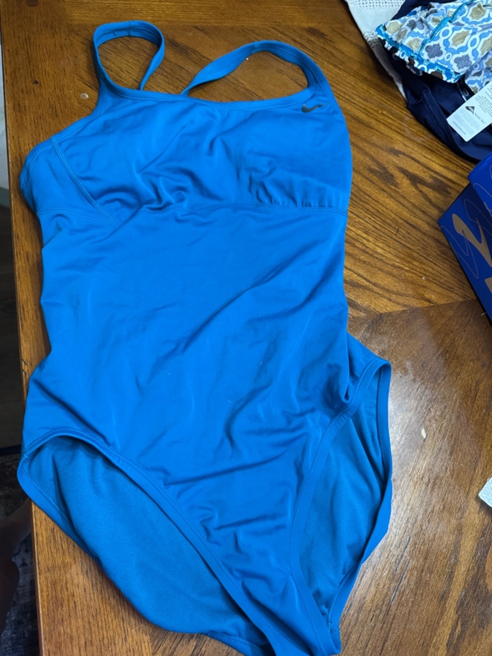 Nike Bright Blue Athletic One-Piece Swimsuit